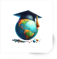 Thumbnail for Graduation Globe Sticker | World Grad Cap Achievement Vinyl Decal | Graduate Student Gift