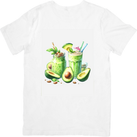 Thumbnail for Avocado Smoothie T-Shirt | Watercolor Green Drink Graphic Tee | Healthy Foodie Vegan Gift