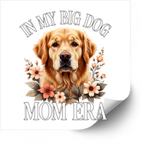 Thumbnail for Big Dog Mom Era Sticker | Golden Retriever Floral Vinyl Decal | Dog Mom Pet Lover Gift