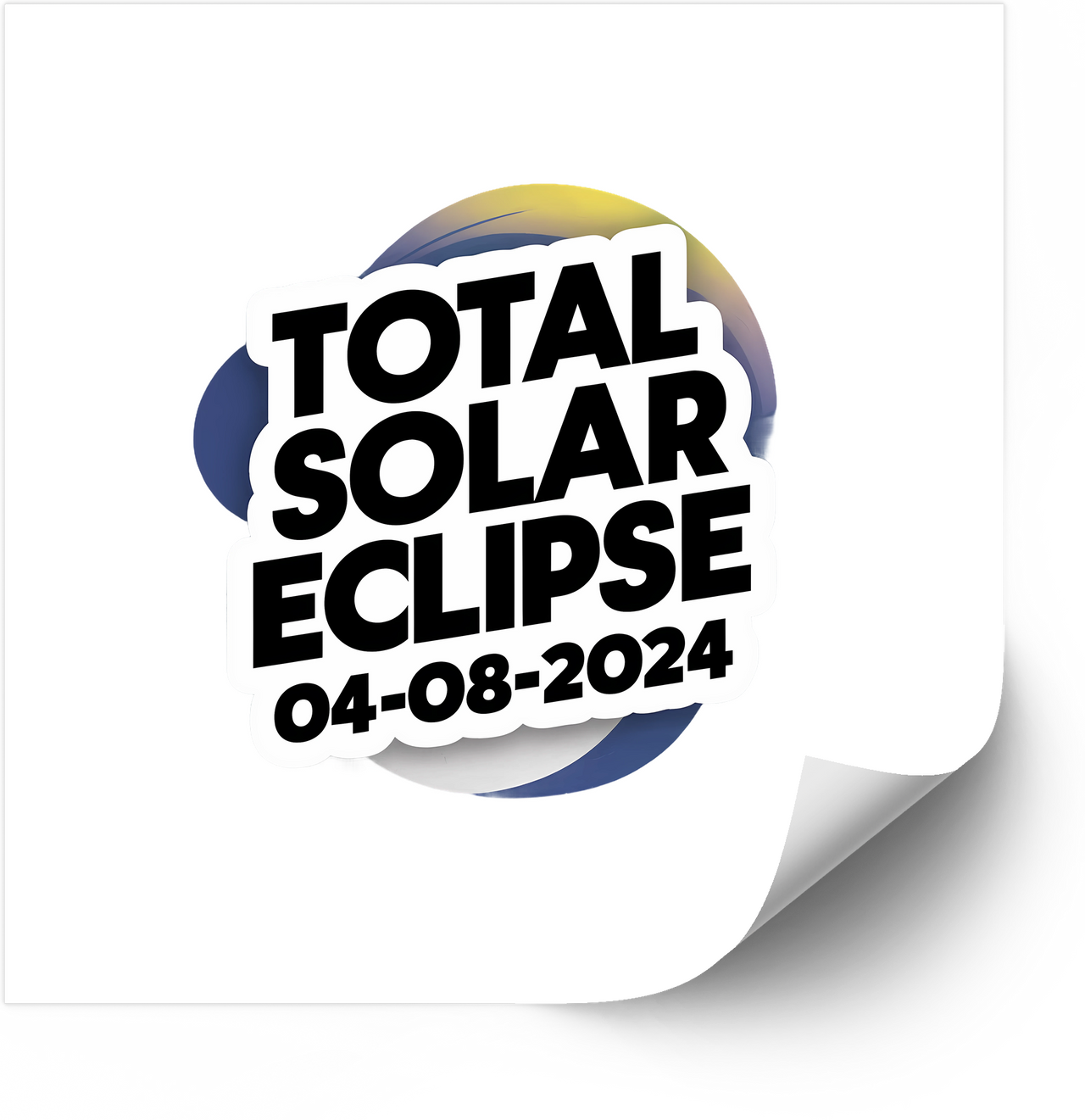 Total Solar Eclipse Sticker | 2024 Bold Typography Vinyl Decal | Astronomy Gift