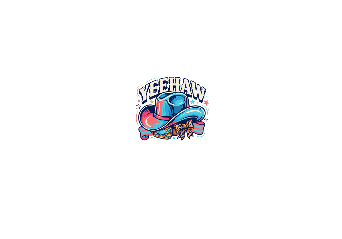 Yeehaw Cowboy Hat Throw Pillow | Western Coquette Decorative Pillow | Cowgirl Country Gift