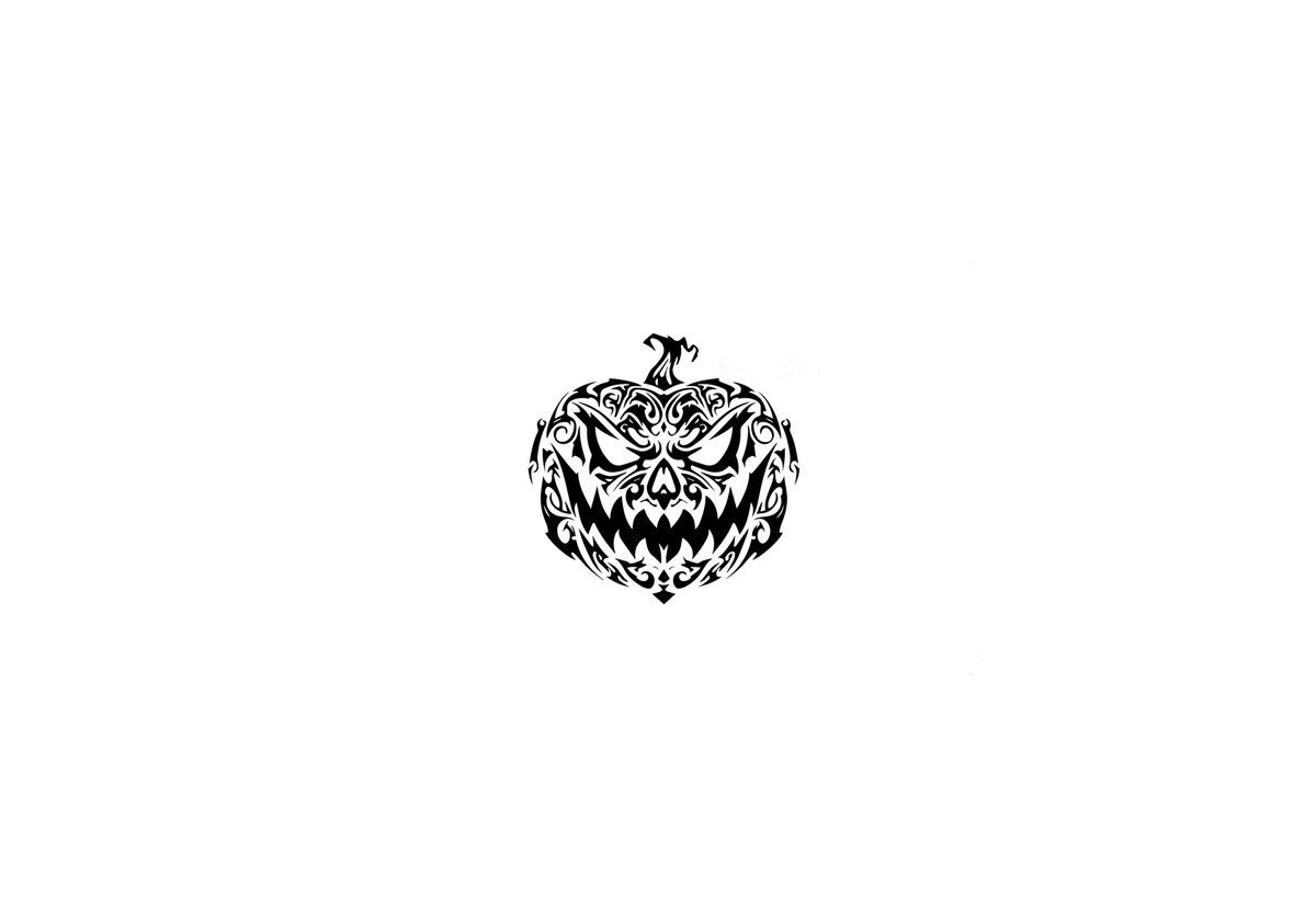 Tribal Jack-O-Lantern Throw Pillow | Spooky Halloween Pumpkin Decorative Pillow | Gothic Decor Gift