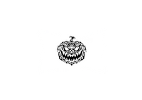 Thumbnail for Tribal Jack-O-Lantern Throw Pillow | Spooky Halloween Pumpkin Decorative Pillow | Gothic Decor Gift