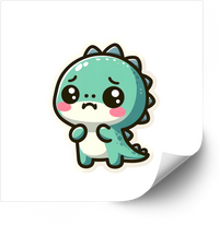 Thumbnail for Sad Baby Dinosaur Kawaii Cute Crying Dino Vinyl Sticker Decal