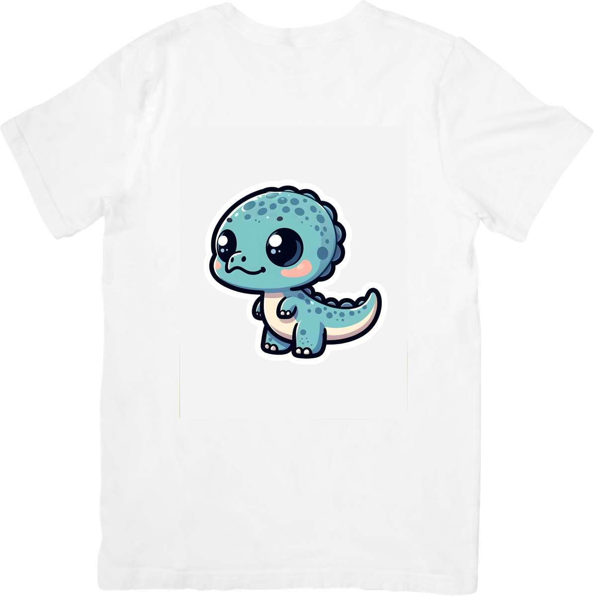 Cute Baby Dinosaur T-Shirt | Kawaii Blue T-Rex Cartoon Graphic Tee | Kids Dino Gift