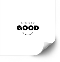 Thumbnail for Life Is So Good Smile Minimalist Positive Vibes Vinyl Sticker Decal