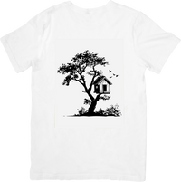 Thumbnail for Treehouse Silhouette T-Shirt | Nature Tree Cabin Graphic Tee | Outdoor Nature Lover Gift