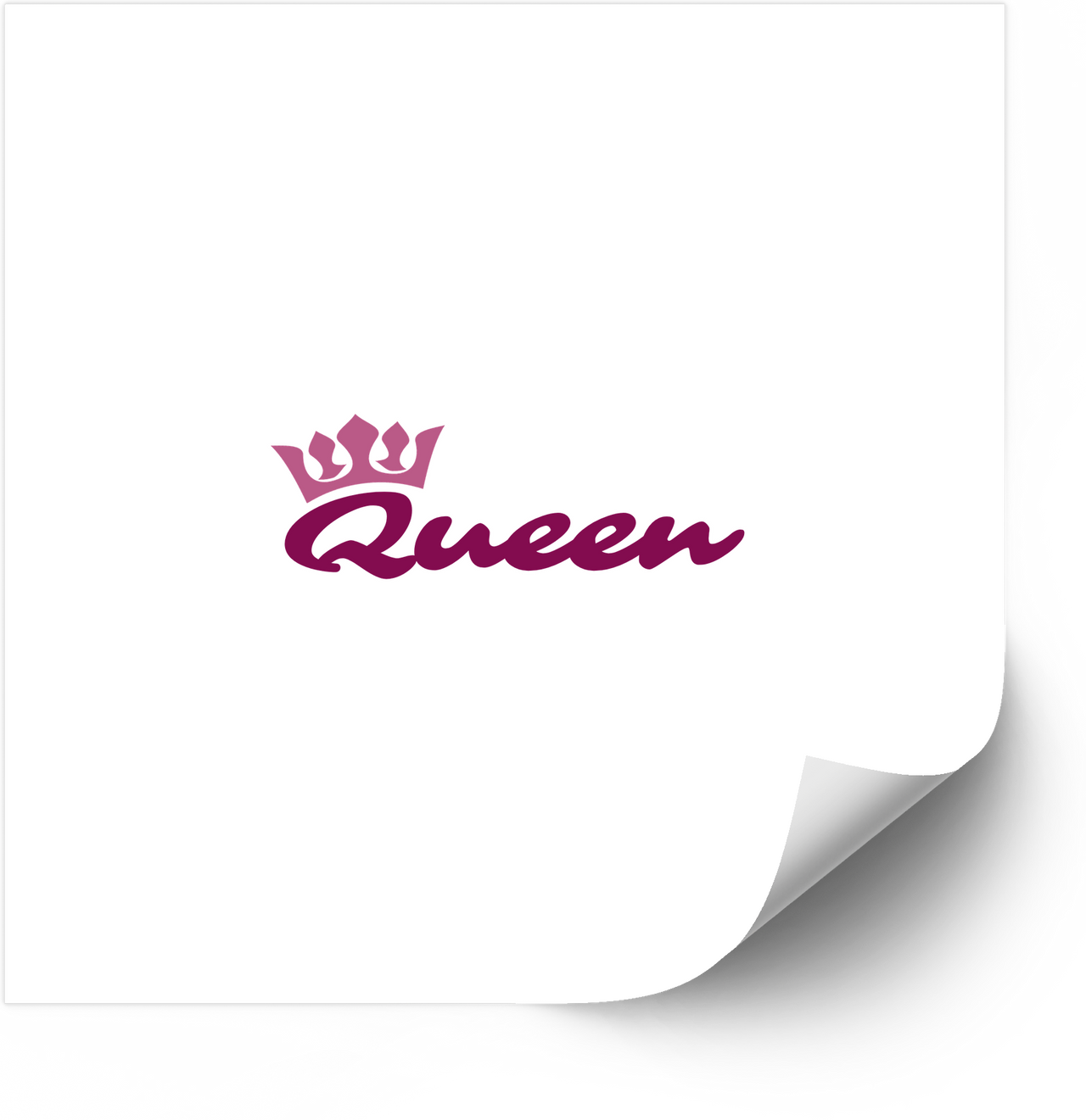 Queen Crown Minimalist Elegant Royalty Vinyl Sticker Decal