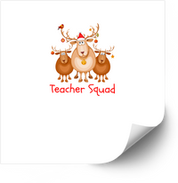 Thumbnail for Teacher Squad Christmas Reindeer Funny Holiday Vinyl Sticker Decal for Teachers