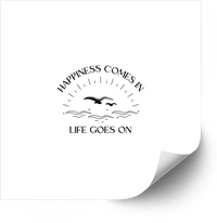 Thumbnail for Happiness Comes In Life Goes On Minimalist Inspirational Vinyl Sticker Decal