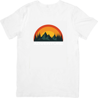 Thumbnail for Adventure Mountain Sunset Retro Outdoor Wilderness Hiking Graphic Tee