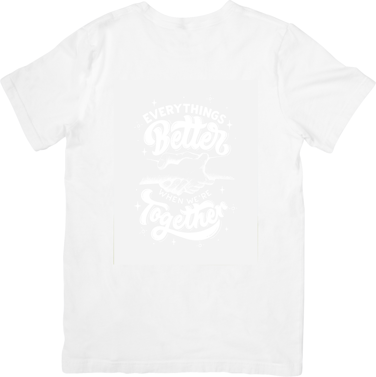 Everything Is Better Together Minimalist Cute Bird Quote Graphic Tee