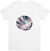 Thumbnail for Iridescent Seashell T-Shirt | Holographic Pearl Abstract Graphic Tee | Beach Ocean Gift
