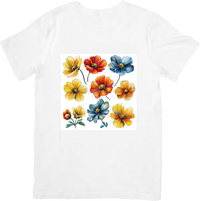 Thumbnail for Colorful Watercolor Wildflowers T-Shirt | Floral Bloom Graphic Tee | Botanical Nature Lover Gift