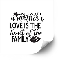 Thumbnail for A Mother's Love Sticker | Heart Of The Family Quote Vinyl Decal | Mom Mother's Day Gift