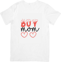 Thumbnail for Boy Mom Pink Heart Drip Letters Cute Graphic Tee for Boy Mama Gift