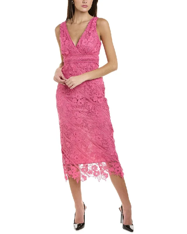 casual midi dressML Monique Lhuillier Lace Midi Dress