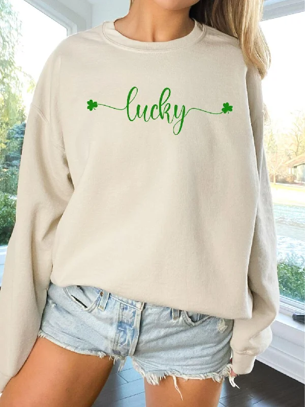 athletic style hoodieLucky Shamrock St. Patrick's Day Unisex Heavy Blend™ Crewneck Sweatshirt - 8 Colors