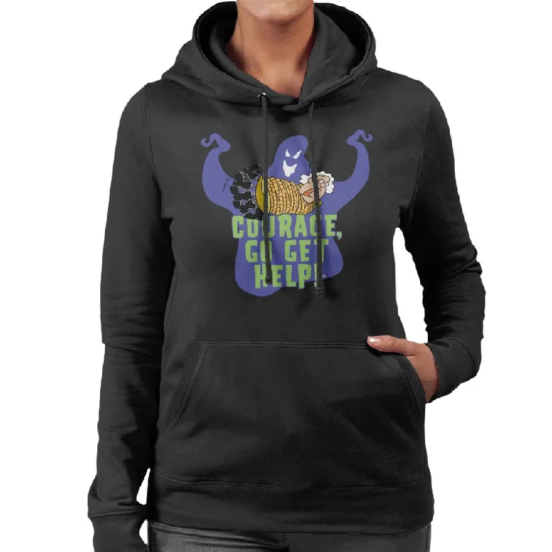 fashionable hoodieCourage The Cowardly Dog Halloween Muriel Go Get Help Women's Hooded Sweatshirt