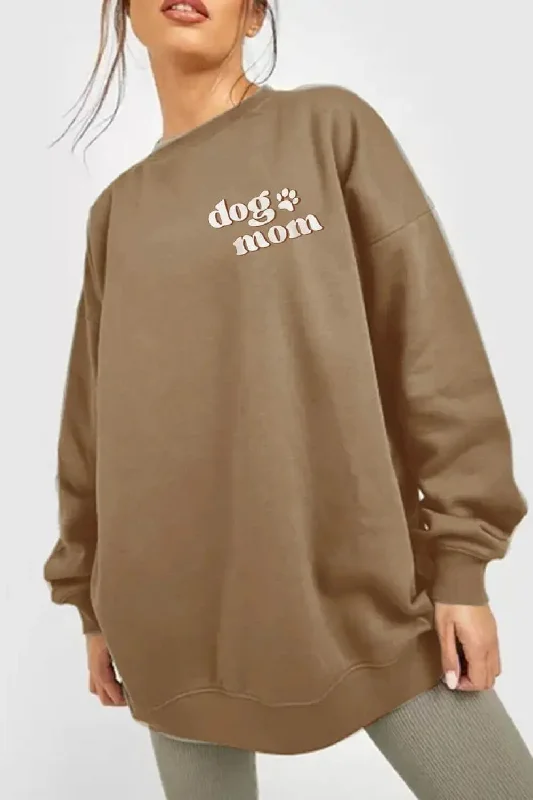 classic gym sweatshirtSimply Love Full Size Round Neck Dropped Shoulder DOG MOM Graphic Sweatshirt