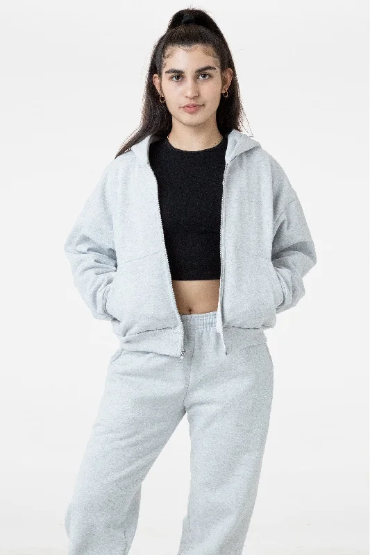 minimalistic workout hoodieHF16 - Heavy Fleece Cropped Zip-Up Hoodie (Piece Dye)