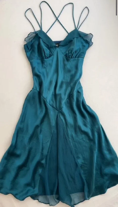 evening dressA-line Turquoise Sleeveless Homecoming Dress,Fall Dress Y3078