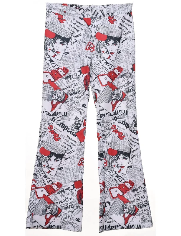 sleek and warm coatNovelty Print Trousers - W30 L32