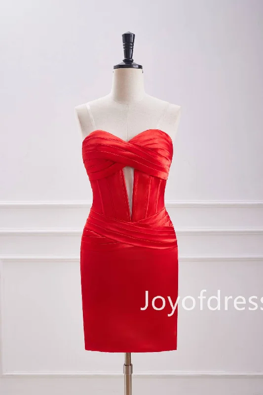 relaxed fit dressSweetheart Red Keyhole Ruched Bodycon Homecoming Dress