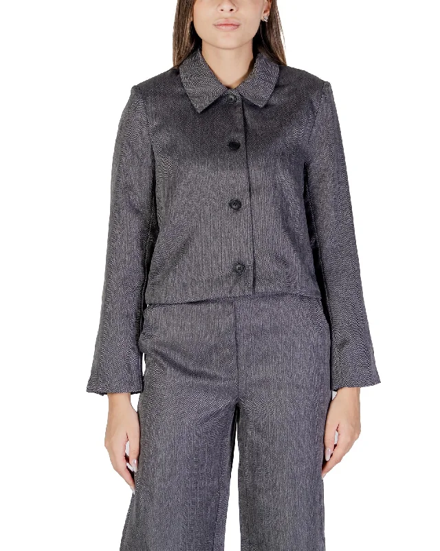 padded coatJacqueline De Yong Button-Up Long Sleeve Classic Collar Blazer