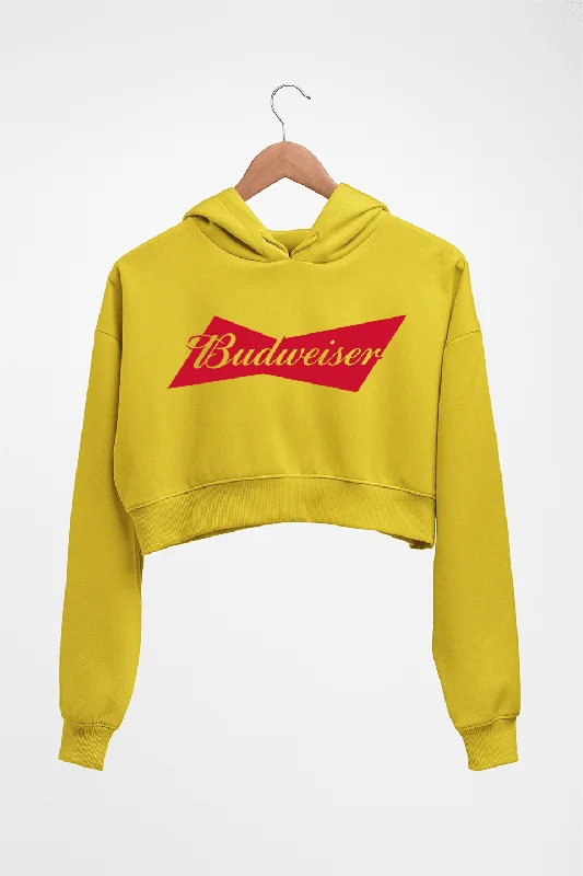 soft pullover hoodieBudweiser Crop HOODIE FOR WOMEN