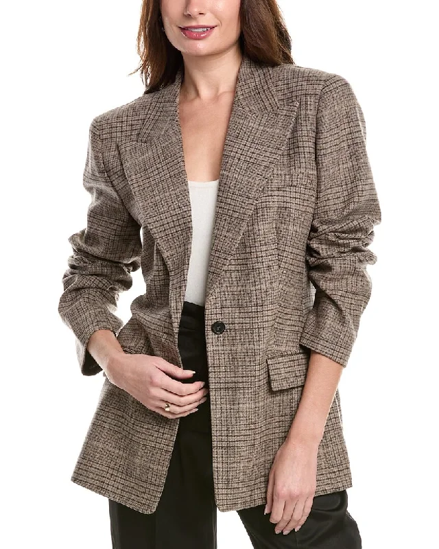 relaxed fit coatMichael Kors Collection Georgina Wool-Blend Blazer