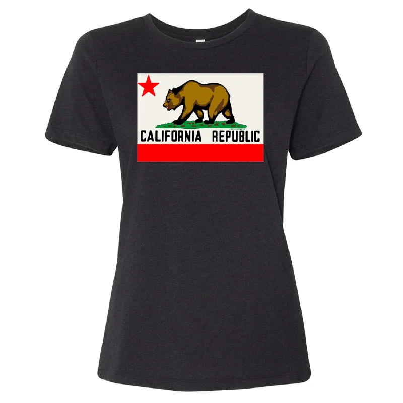 urban activewear hoodieCalifornia Republic Original Bear Flag Women's Relaxed Jersey Tee