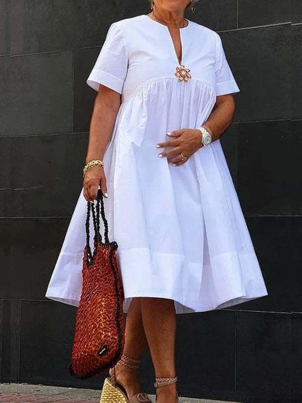 Solid White Dress