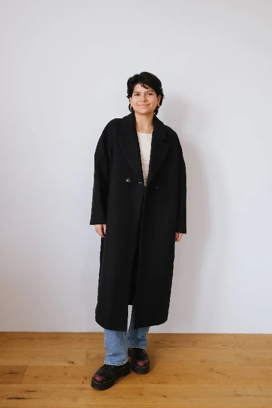 insulated coatwool coat - cedar - black