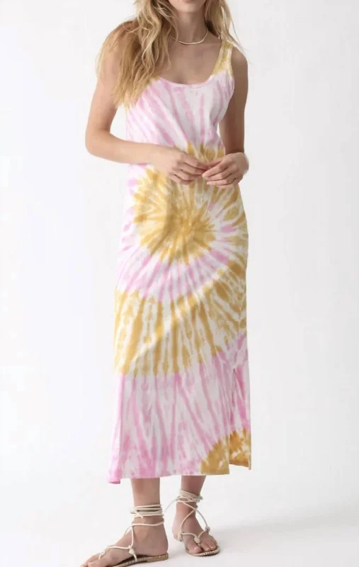 floral dressDefay Dress in Pink Tie Dye