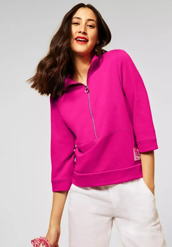 performance hoodieStreet One Half Zip Sweatshirt, Fuchsia