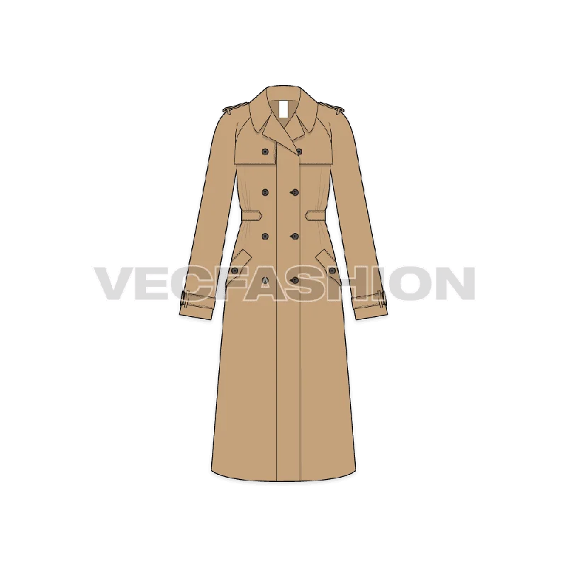 fitted trench coatWomen's Khaki Trench Coat