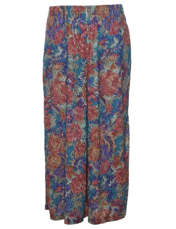 relaxed winter jacketFloral Print Multi-Colour Wide Leg Trousers - W26 L21