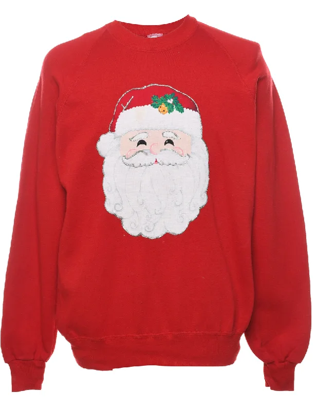 casual sports coatSanta Claus Christmas Sweatshirt - XL