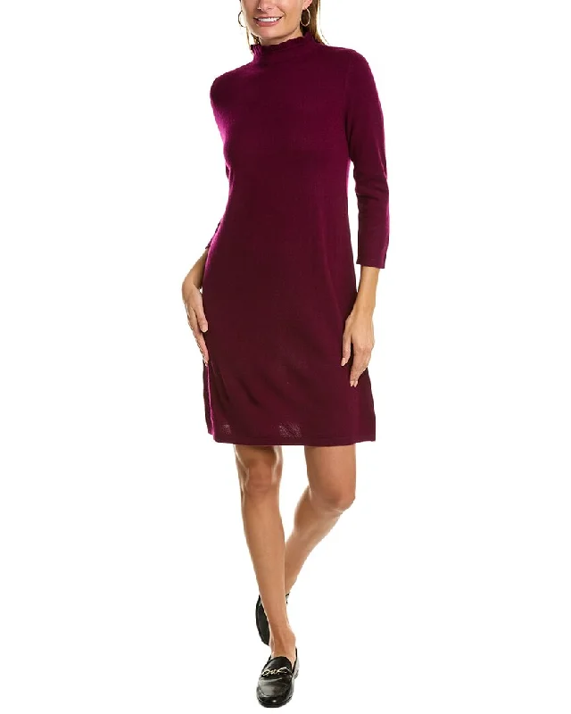 trendy wrap dressForte Cashmere Ruffle Neck Cashmere Sweaterdress