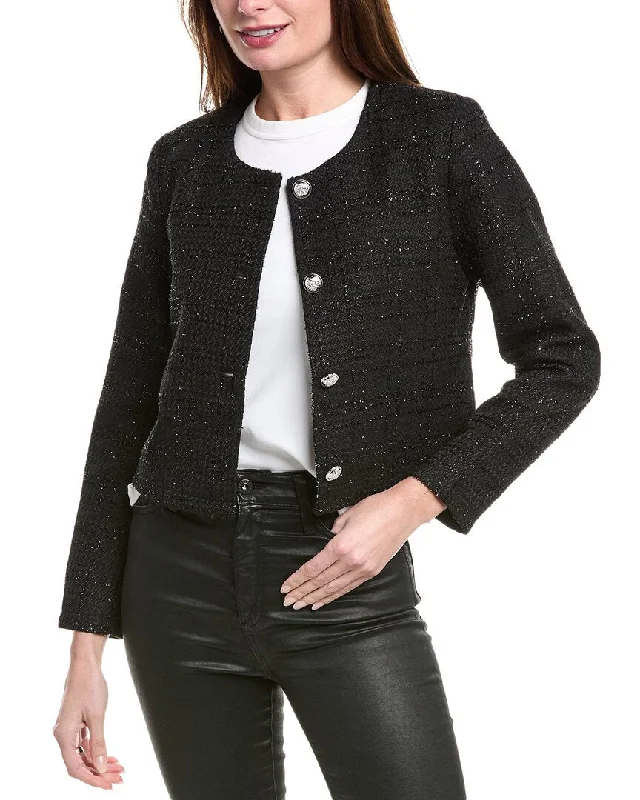 slim fit coatPascale La Mode Tinsel Crop Jacket