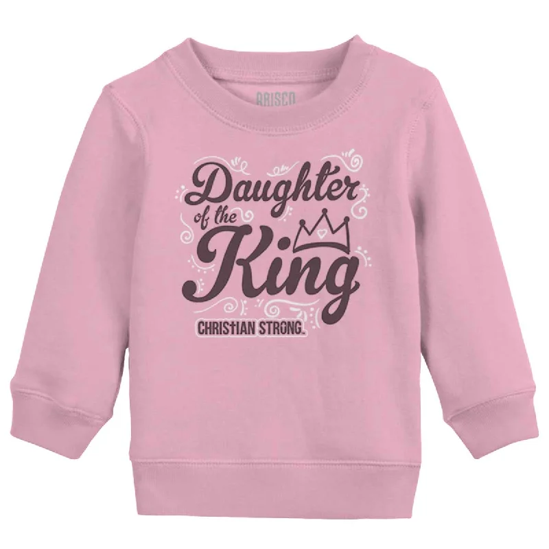 warm athletic hoodieDaughter Of The King Toddler Crewneck Sweatshirt