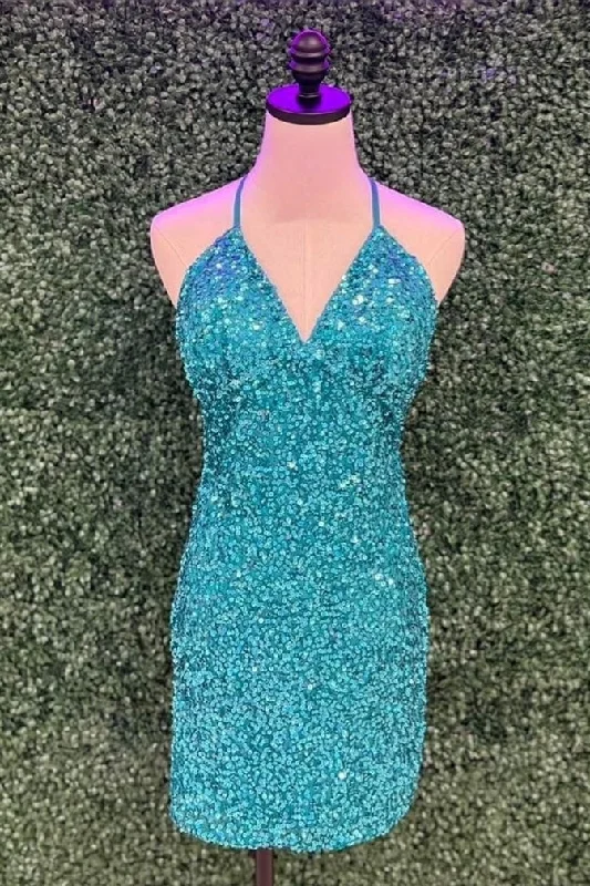 off-the-shoulder dressJade Straps Sheath Sequins Homecoming Dress