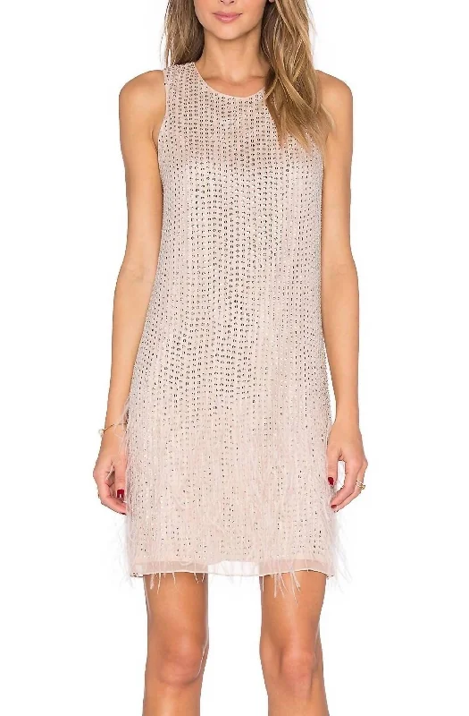 cocktail dressAllegra Embellished Dress in Blush