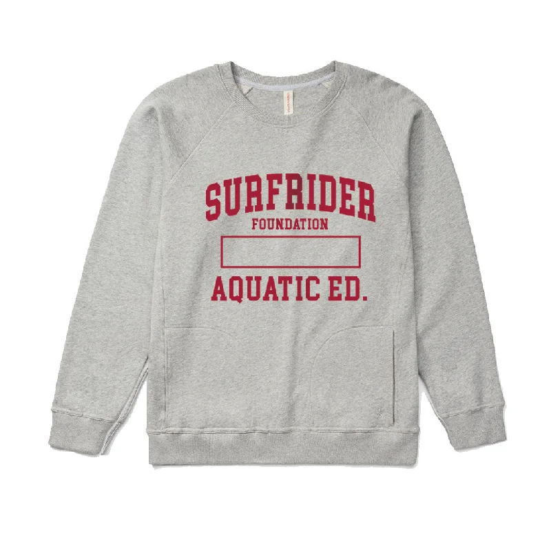 cool workout sweatshirtAquatic Ed. Pocket Crew Sweater