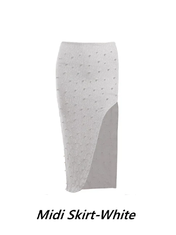 Midi Skirt-White