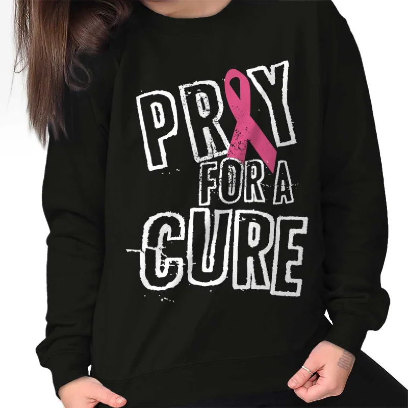 long-sleeve athletic hoodieBreast Cancer Awareness Crewneck Sweatshirt