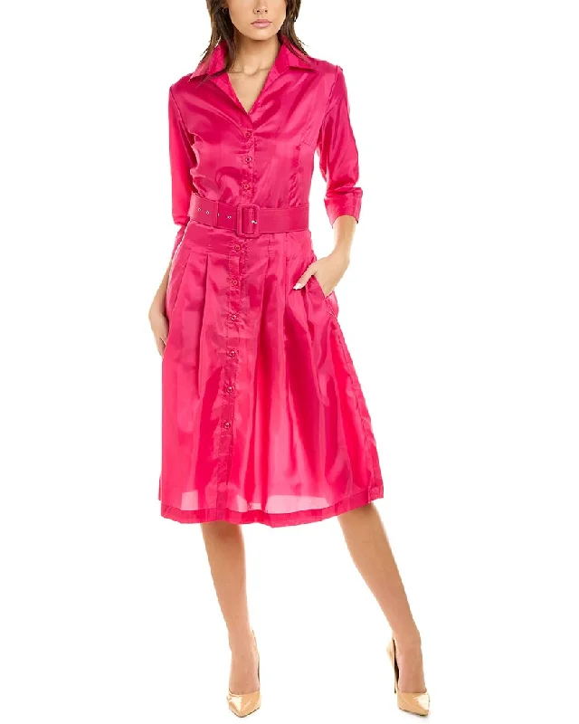 midi dressSamantha Sung Audrey 3 Silk Shirtdress