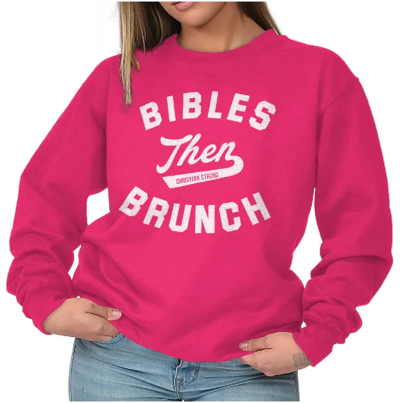 urban sports sweatshirtBibles Then Brunch Crewneck Sweatshirt