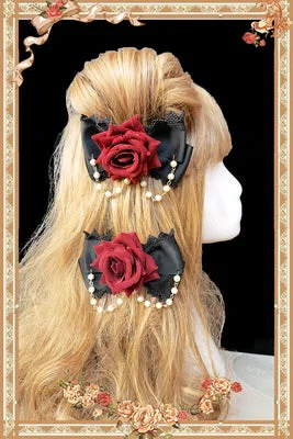 black and red clips